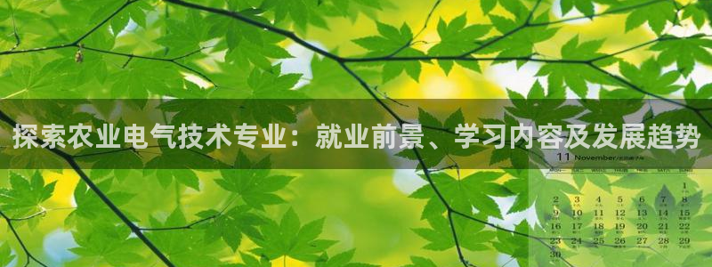 凯发线上官方网站下载网址：探索农业电气技术专业：就